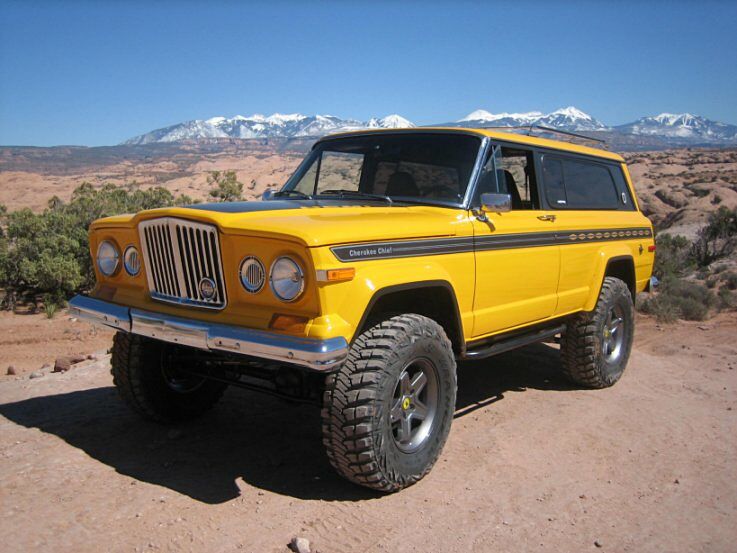 yellow jeep